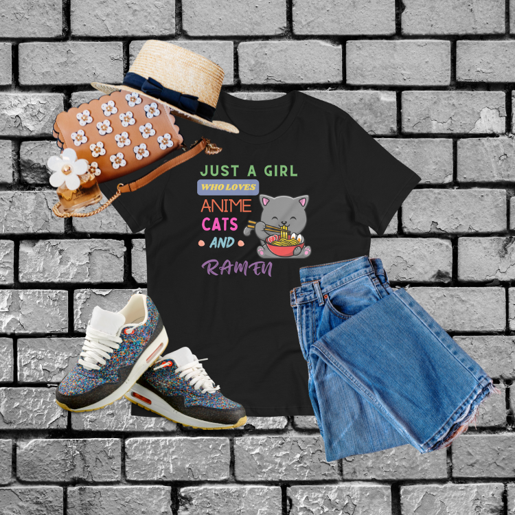 Women's Anime, cats and Ramen T-Shirt
