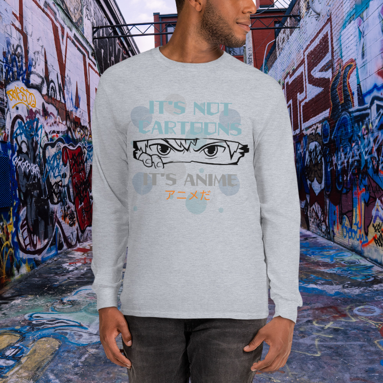 Men’s Anime Meme Long Sleeve Shirt