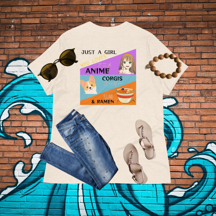 Women's Anime, Corgis and Ramen T-Shirt