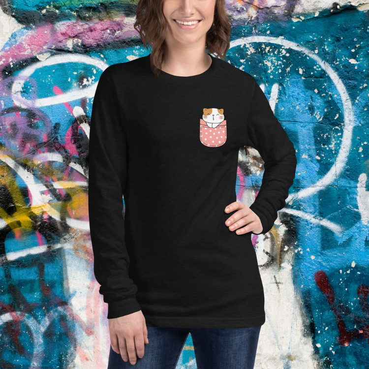 Women's Kawaii Cat Long Sleeve Tee