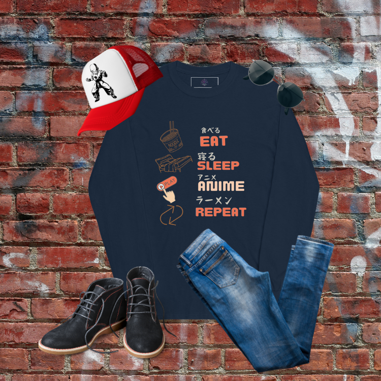 Men’s Anime Meme Long Sleeve Shirt