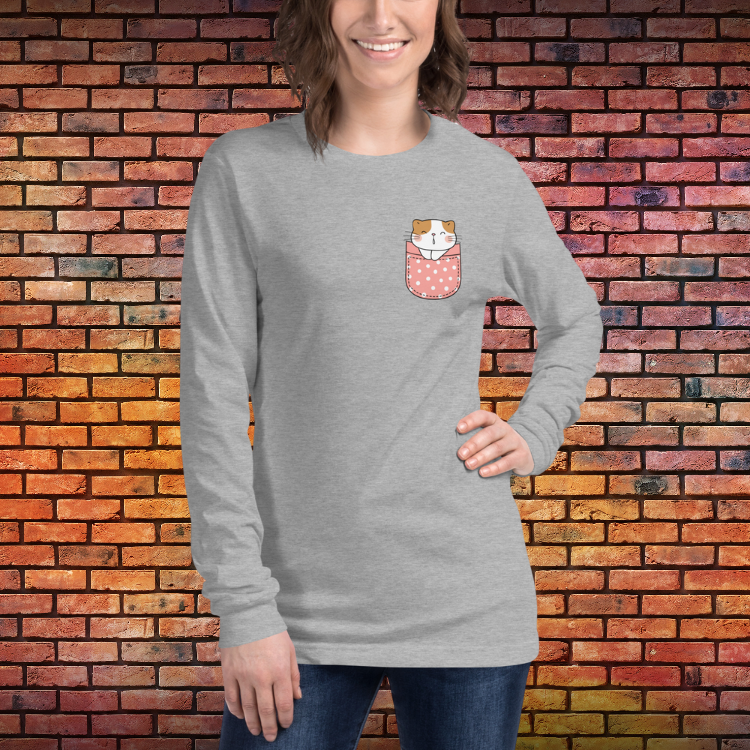 Women's Kawaii Cat Long Sleeve Tee