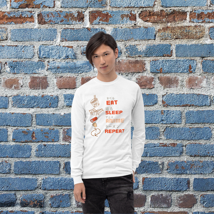 Men’s Anime Meme Long Sleeve Shirt