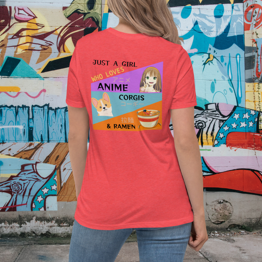 Women's Anime, Corgis and Ramen T-Shirt