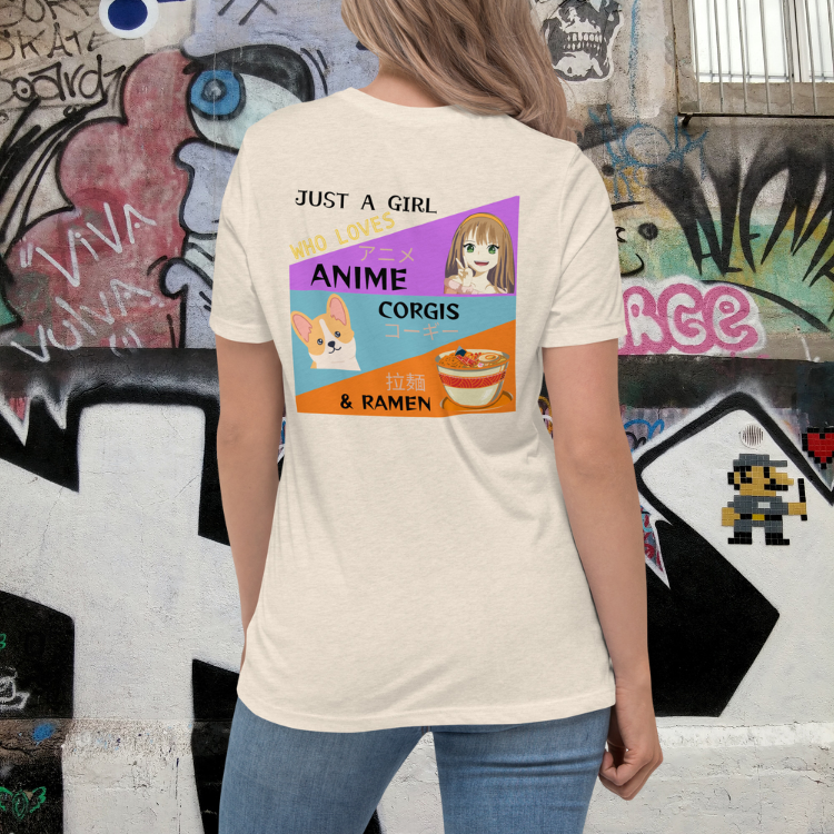 Women's Anime, Corgis and Ramen T-Shirt