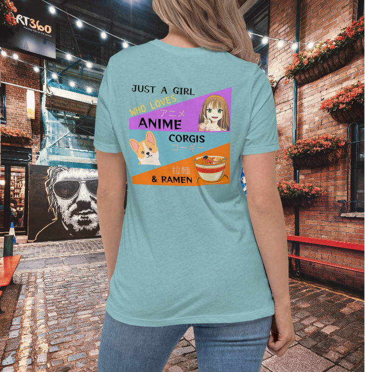 Women's Anime, Corgis and Ramen T-Shirt