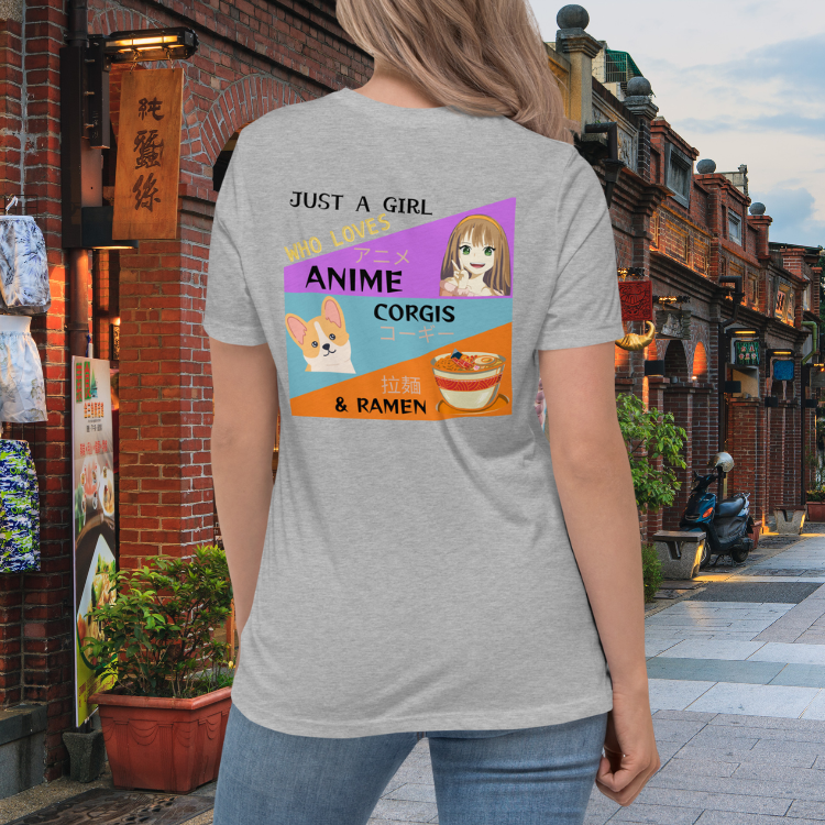 Women's Anime, Corgis and Ramen T-Shirt