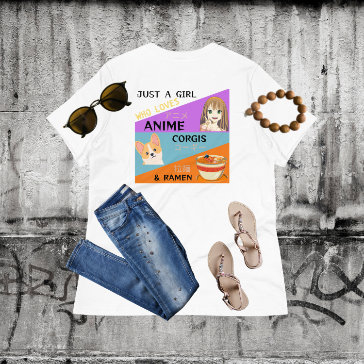 Women's Anime, Corgis and Ramen T-Shirt