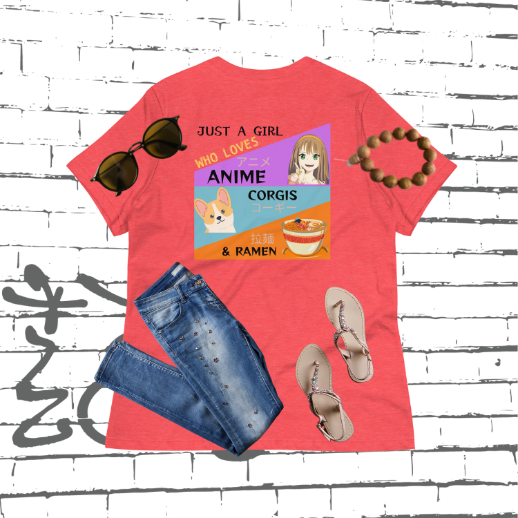 Women's Anime, Corgis and Ramen T-Shirt