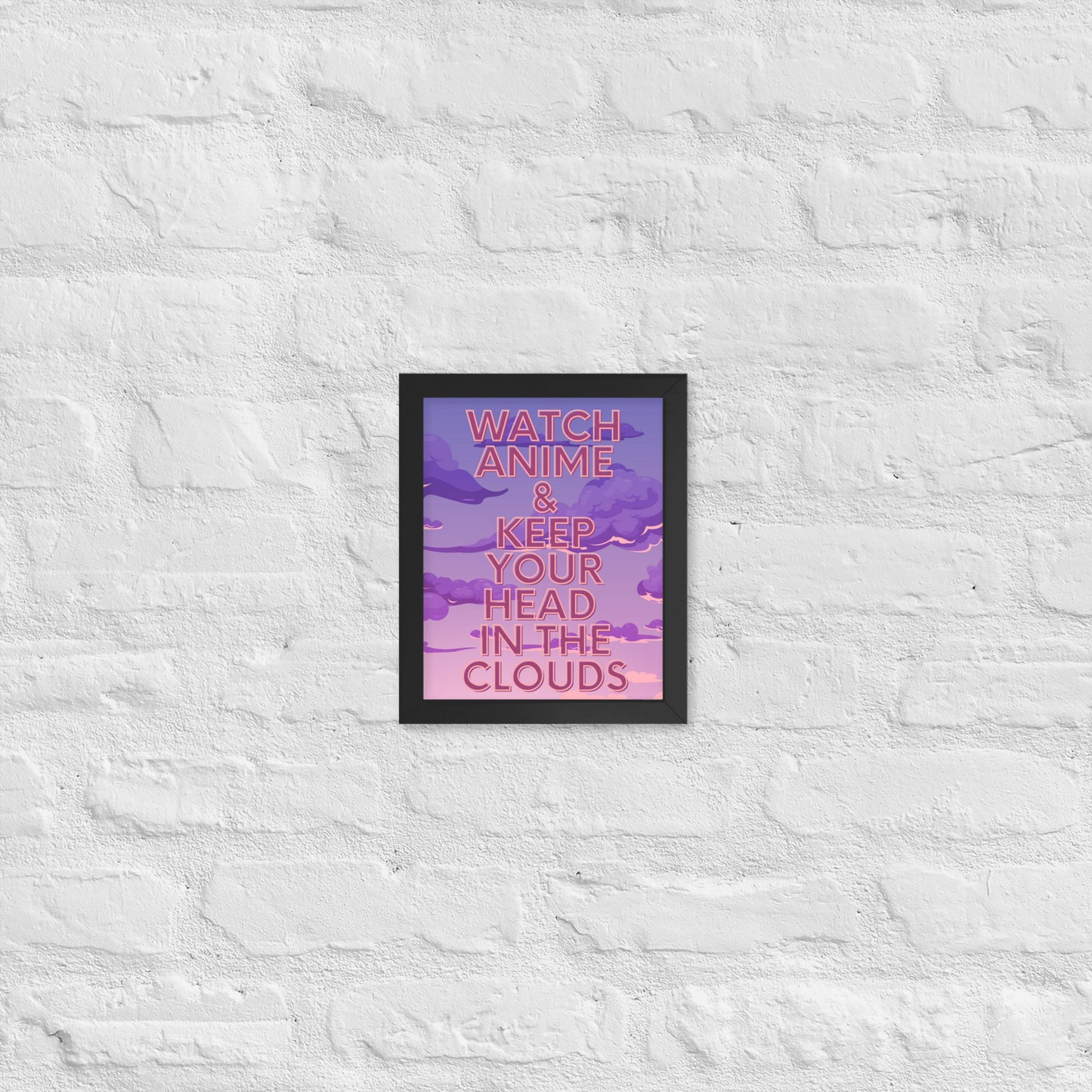 Head in the clouds Framed poster