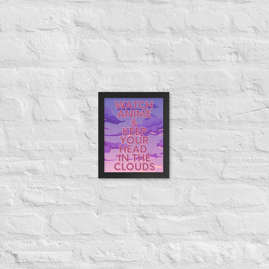 Head in the clouds Framed poster