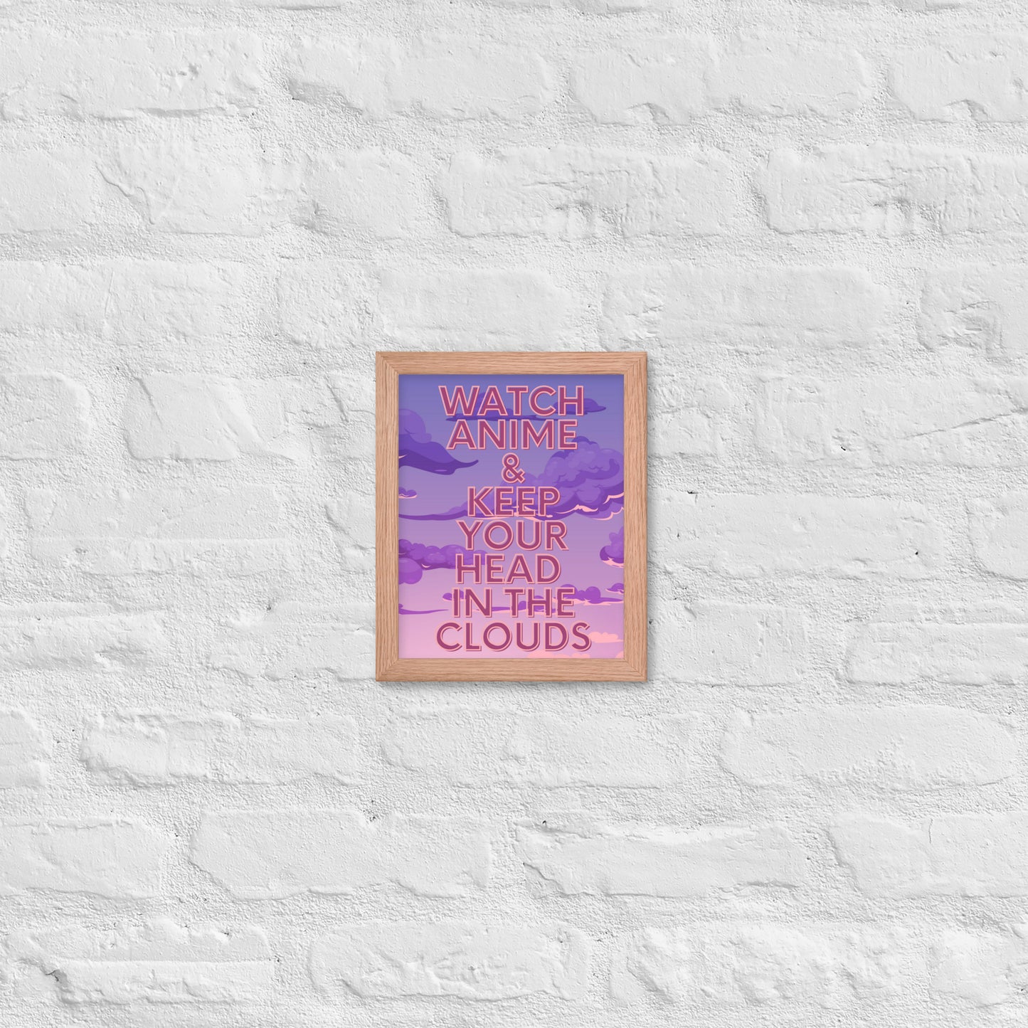 Head in the clouds Framed poster