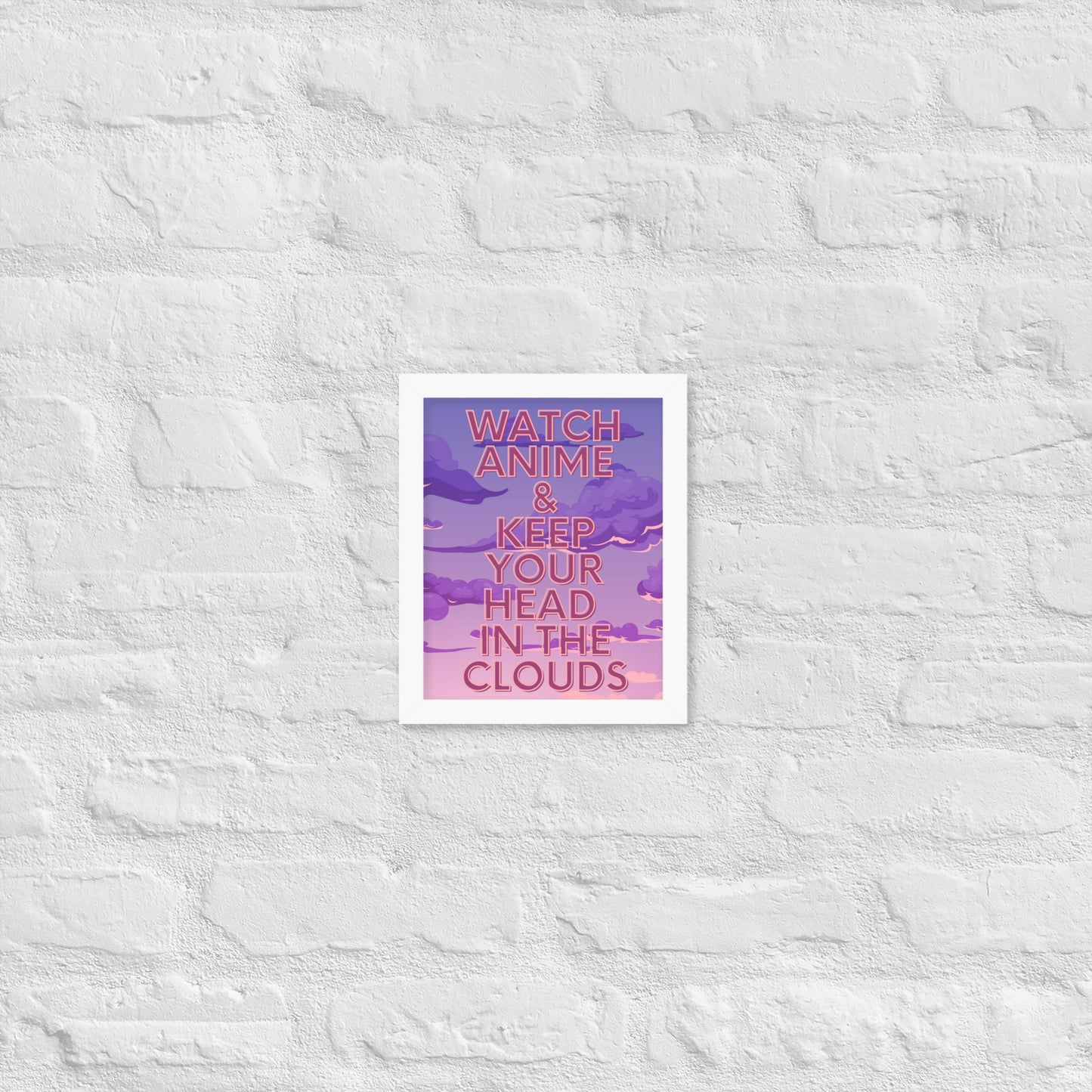 Head in the clouds Framed poster